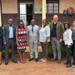 From left to right: Sr Precious Dlamini (Principal: Good Shepherd Catholic College of Health Sciences), Dr Makhosini Mabuza (Registrar: Eswatini Medical Council), Dr Nontembiso Magida (Dept of Physiotherapy, UP), Mr Muzi Dlamini (CEO, Good Shepherd Mission Hospital & College of Nursing), Dr Muhle Komati (Dept of Physiotherapy, UP), Prof Carel Viljoen (HoD: Dept of Physiotherapy, UP), Dr Pooveshni Naidoo-Pillay (Dept of Physiotherapy, UP) and Dr Rubine Brandon (Dept of Physiotherapy, UP)