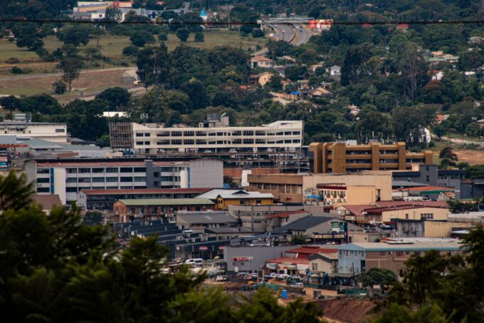 A view of Mbabane’s skyline, showcasing the city’s growing commercial and residential developments. Photo by X/@proudlyswazi.