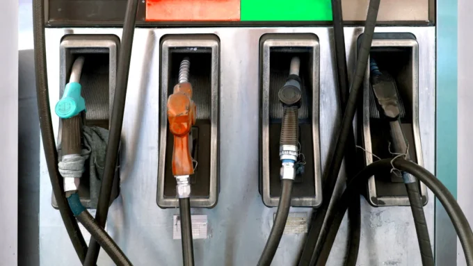 A fuel pump displays restrictions on diesel sales as supply shortages begin to affect parts of South Africa, with motorists and farmers facing limited access.