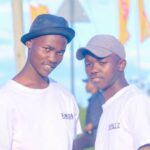 Fanson and Triple Z pose together ahead of the release of their new single “Halala Ngayé” in Sithobelweni.