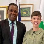 Mrs Martine Sobey, British High Commissioner to Lesotho, and Hon MP Makhalanyane. Photo by British High Commission in Lesotho