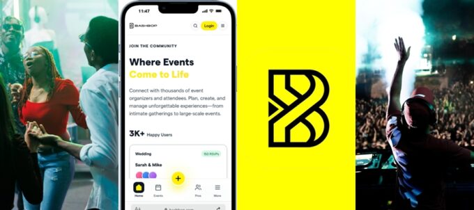The Bashbop dashboard showing AI-assisted event creation, RSVP tracking and vendor management tools.