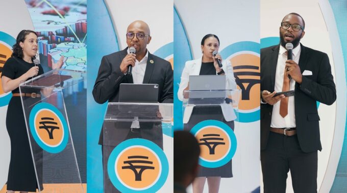 FNB Eswatini CEO Thokozani ‘TK’ Dlamini alongside senior managers and trade specialists during the Forex and Trade Solutions Seminar at Royal Swazi Sun Libandla Room in Ezulwini. Photo credit: FNB Eswatini