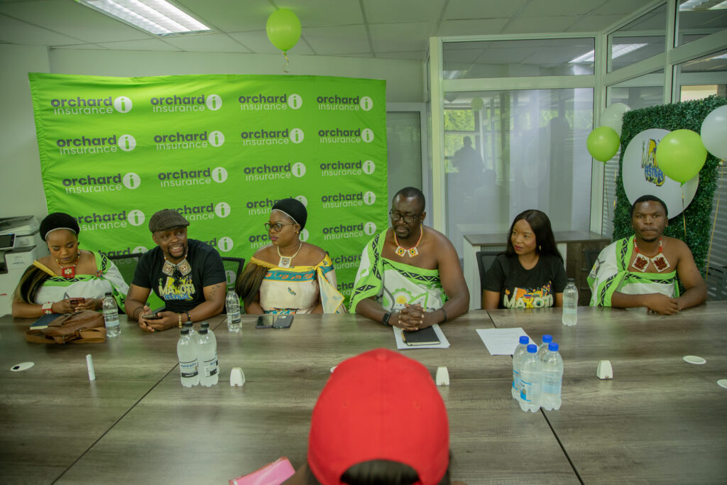 Makoti Festival organisers and Orchard Insurance CEO during the partnership media briefing held ahead of the upcoming event in Malkerns. Photo credit: Supplied.