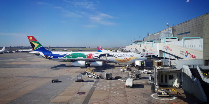 O. R. Tambo International Airport in Johannesburg, South Afric