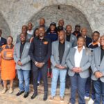 RSL and NAMRA officials pose for a group photo during their courtesy meeting in Swakopmund, Namibia. Photo by Revenue Services Lesotho.