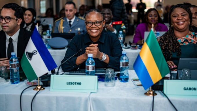 Ambassador Nts’iuoa Sekete, Permanent Representative of the Kingdom of Lesotho to the African Union, during the AU Peace and Security Council induction programme held in Matsapha, Eswatini.