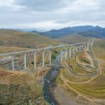 The Senqu Bridge, constructed at a cost of approximately R2.4 billion, spans about 825 metres across the Polihali Reservoir site in Mokhotlong District, Lesotho.
