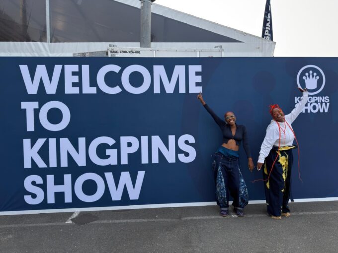 Bohloeki and Boikokobetso Sibolla, the Lesotho sisters behind sustainable denim label Insyd/Owt Creatives, at the Kingpins Show in Amsterdam, the Netherlands, on 15 and 16 April 2026. Photo by EU in Lesotho