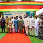 Ghana's Vice President Jane Naana Opoku-Agyemang (centre) joins Minister for Tourism, Culture and Creative Arts, Abla Dzifa Gomashie, and other officials during the launch of Ghana's first Marine Protected Area at Greater Cape Three Points in the Western Region. | Photo: Supplied