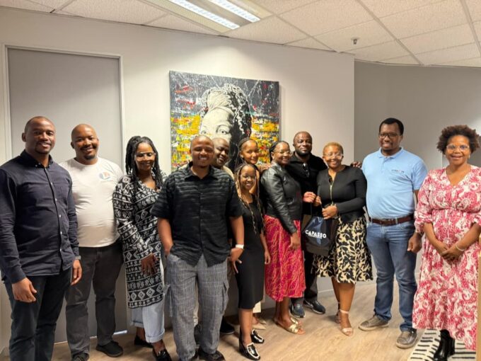 ESWACOS Executive Director and Licensing Officer join representatives from SAMPRA, NASCAM and LESCOSAA during the Knowledge Exchange Programme held at CAPASSO in South Africa from April 13 to 16, 2026. Photo by CAPASSO