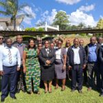 Principal Secretary of the Ministry of Labour and Social Security Makhosini Mndawe pictured with representatives from the International Labour Organization, employers' and workers' organisations and government officials during the opening of a workshop to develop Eswatini's third-generation Decent Work Country Programme for 2026 to 2030.