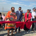 HRH Prince Sicalo cuts the ribbon at the official commissioning of the Satellite Gateway at the Starlink initiative in Eswatini, representing His Majesty King Mswati III at the historic occasion.