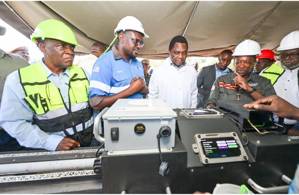 President Hichilema tours strategic areas of the Mingomba Mine in Chililabombwe on April 29, 2026, ahead of the official launch of the greenfield project. Photo: State House Media