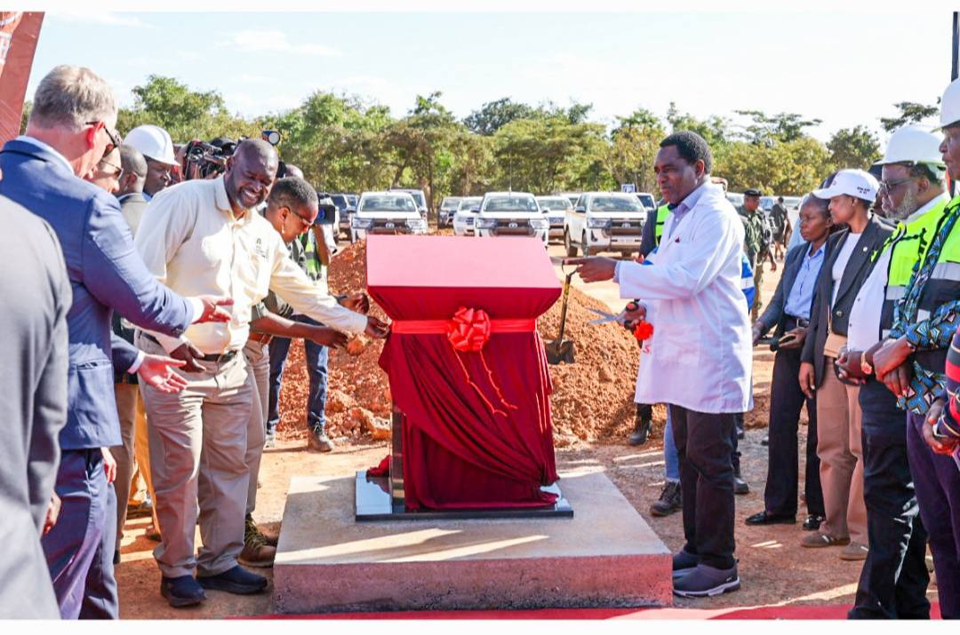 Zambian President Hakainde Hichilema officially launches the shaft sinking at Mingomba Mine in Chililabombwe on April 29, 2026. Photo: State House Media