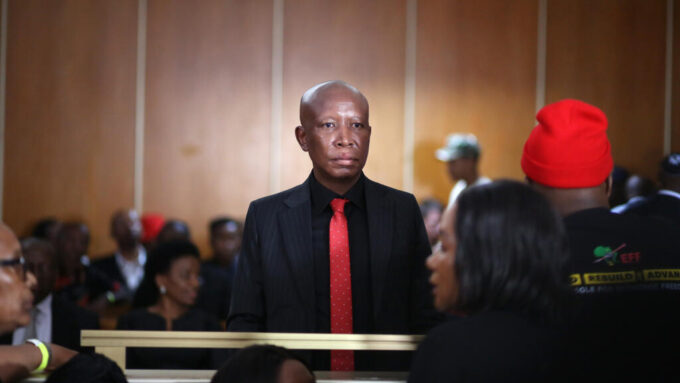 Julius Malema was sentenced for firing an assault rifle at a rally eight years ago © Mark Andrews / AFP