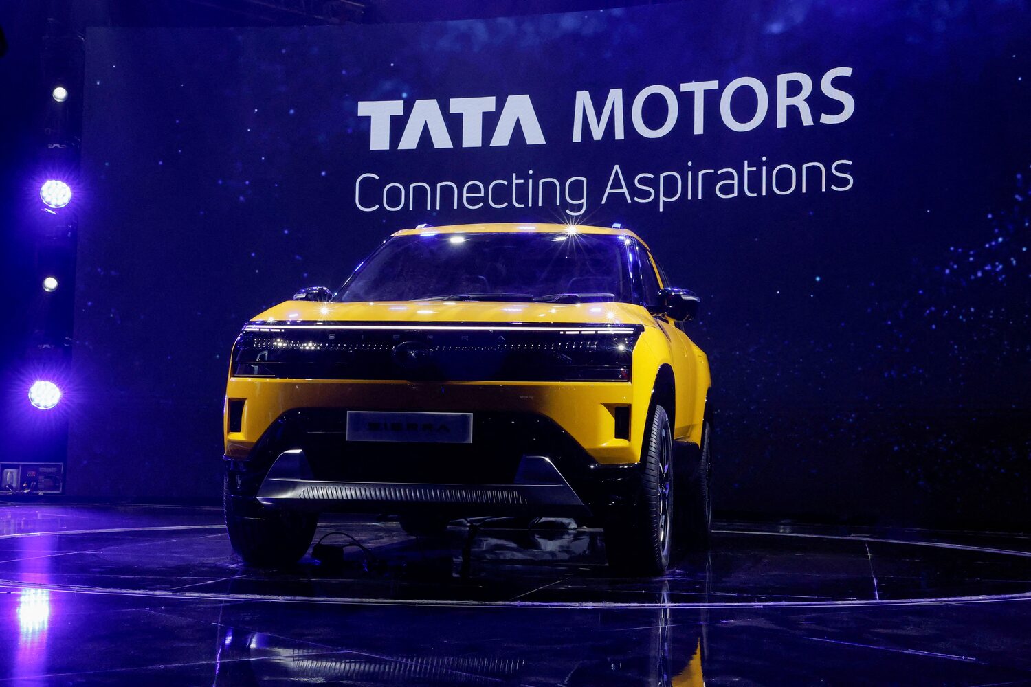 The new Tata Sierra electric vehicle (EV) is presented during its launch at India's five-day auto show in New Delhi, India, January 17, 2025. REUTERS/Priyanshu Singh/File Photo