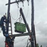 EEC officials oversee routine maintenance work on electricity lines, ensuring safe and reliable power for communities. Photo: EEC