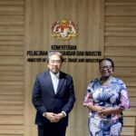 Namibia's Minister of International Relations and Trade, Selma Ashipala-Musavyi, meets Malaysia's Minister of Investment, Trade and Industry, Datuk Seri Johari bin Abdul Ghani, in Kuala Lumpur on April 21, 2026