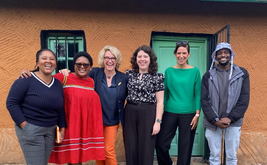 Representatives from Strauss and Co, Alliance Française de Maseru, IFAS and the Morija Museum and Archives team gather during the digitisation support mission at the Morija Museum and Archives in Lesotho on April 13, 2026.