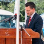 US Ambassador to Zambia Michael C. Gonzales delivers remarks at the KoBold Metals shaft construction groundbreaking ceremony at Mingomba Mine in the Copperbelt on April 29, 2026. Photo: US Embassy Zambia