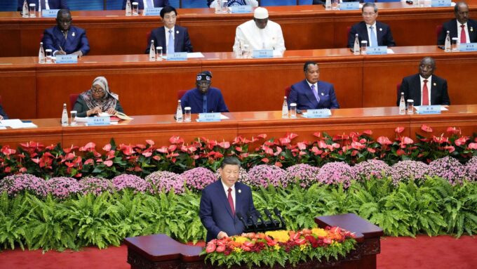 Chinese President Xi Jinping addresses the opening ceremony of the Forum on China-Africa Cooperation summit in Beijing on September 5, 2024. Photo: Kyodo News/Getty Images