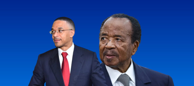 Cameroon President Paul Biya with his son Franck Biya
