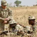 Nigerian and United States Africa Command soldiers during a joint military operation