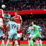 Kai Havertz meets Bukayo Saka's corner with a powerful header to score Arsenal's winner against Burnley at the Emirates Stadium. (Photo: Supplied)