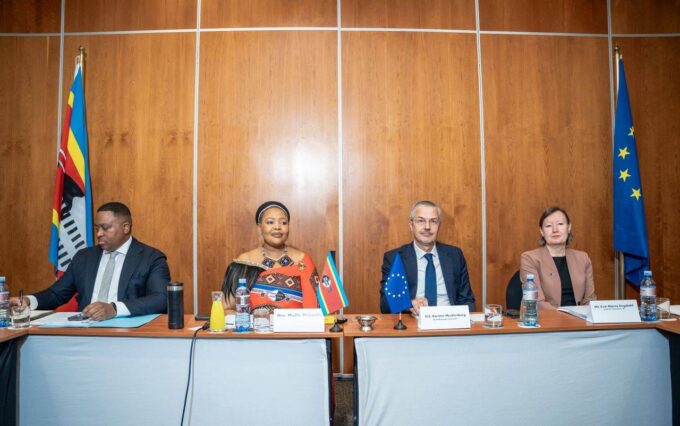 Minister of Foreign Affairs Hon. Pholile Shakantu and EU Ambassador to Eswatini H.E. Karsten Mecklenburg co-chaired the 2nd Eswatini-EU Partnership Dialogue at the Royal Villas in Ezulwini on 6 October 2025.