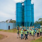 Eswatini Water Services Corporation's Board of Directors and Executive Management visit the Lomahasha reservoir during a site inspection of the LoNa project. Photo by EWSC