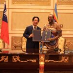 King Mswati III and Taiwan President Lai Ching-te pose together at Mandvulo Grand Hall during the latter's state visit to the Kingdom on Saturday. | Photo: Eswatini Financial Times