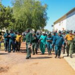 Representatives from SADC Corrections/Prisons/Penitentiary Services touring Hardap Correctional facility in Mariental, Namibia. Photo by HMCS