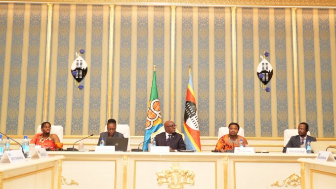 Prince Lindani, representing His Majesty King Mswati III, pictured with delegates during the OACPS-EU Parliamentary Assembly brainstorming session held at the ICC eZulwini Palazzo on Friday. Photo: OACPS Secretariat