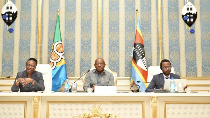 The panel chair presides over the African states brainstorming session held at the ICC eZulwini Palazzo in Eswatini ahead of the 1st Africa-EU Parliamentary Assembly on Friday. Photo: OACPS Secretariat