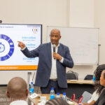 Central Bank of Eswatini Governor shares his personal communication formula, CCV, with graduate trainees during a surprise appearance at the Effective Communication training session held at the CBE Conference Hall on 13 May 2026. Photo: Central Bank of Eswatini