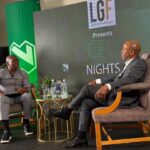 Globally recognised business leader Professor Bonang Mohale in conversation with Nyimpini Mabunda during the CEO Nights Podcast session held at Mountain View Hotel.