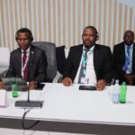 Minister of Housing and Urban Development Appolo Maphalala and Minister of Tinkhundla Administration and Development Sikhumbuzo Dlamini at the World Urban Forum in Baku, Azerbaijan