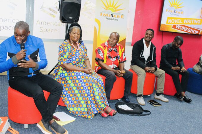 Panellists at the Imisebe Publishing Novel Writing Workshop held on 12 May 2026, including Thembikile Msibi, Saleyendvwa Magagula, Dr Sarah Mkhonza, Wandile Mathonsi, Sandile Mathonsi and Musa Nxumalo, share their writing journeys with participants. Photo: Imisebe Publishing