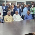 Caption Dangote Industries Limited President and Chief Executive Aliko Dangote and First HoldCo Group Chairman Olufemi Otedola pictured together during Otedola's visit to the Dangote Petroleum Refinery and Petrochemicals in Lagos, Nigeria, on Wednesday.