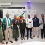 Tourism and Hospitality Industry Minister Barbara Rwodzi poses with officials and stakeholders at the launch of the 2026 International Pairs Golf Tournament at the Sterling Hub in Harare. | Photo: Zimbabwe Tourism Authority