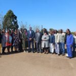 Prime Minister Russell Mmiso Dlamini, accompanied by Cabinet Ministers and Members of Parliament, poses for a group photo during a visit to the Shiselweni Region