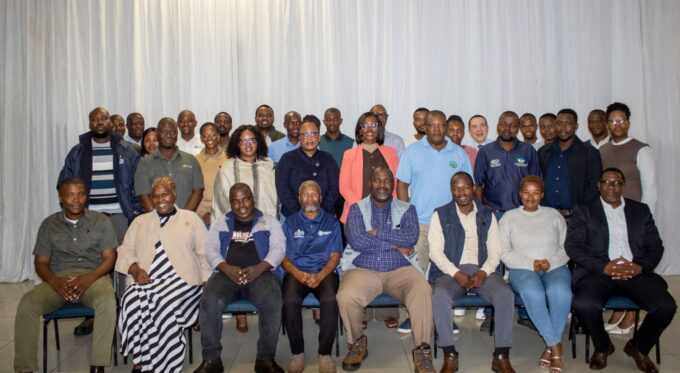 Officials from the Ministry of Agriculture, FAO representatives, farmers, private sector actors, financial institutions and policymakers pose for a group photo during the validation workshop for the Sector Development Plan Agreements for the coffee and banana value chains held in Manzini on Wednesday