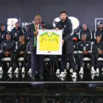 President Cyril Ramaphosa shares a moment with Bafana Bafana captain ahead of the squad's departure to the 2026 FIFA World Cup. (Picture: The Presidency of the Republic of South Africa)