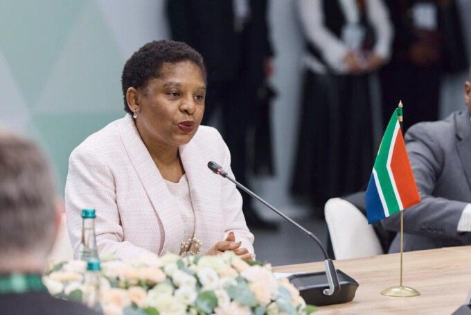 South Africa's Minister in the Presidency Khumbudzo Ntshavheni addresses the First International Security Forum in Moscow, Russia, on 28 May 2026. (Picture: The Presidency of the Republic of South Africa)