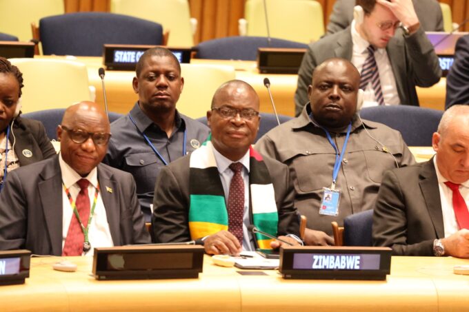 Zimbabwe's Minister of Foreign Affairs and International Trade, Prof. Amon Murwira, addresses the Group of Friends on Global Governance meeting at the United Nations in New York on Thursday, 28 May 2026, where he made the case for Zimbabwe's bid for a non-permanent seat on the UN Security Council for the 2027 to 2028 term.