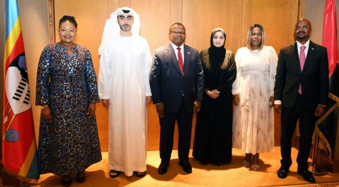 Members of the Eswatini delegation, led by Minister of Commerce, Industry and Trade Manqoba Khumalo, during investment talks with key financial institutions in Abu Dhabi, United Arab Emirates. | Photo: Eswatini Government