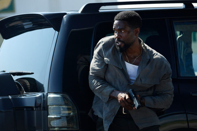 Yahya Abdul-Mateen II as John Creasy and Billie Boullet as Poe in scenes from Netflix's Man on Fire, now streaming. Photo: Netflix