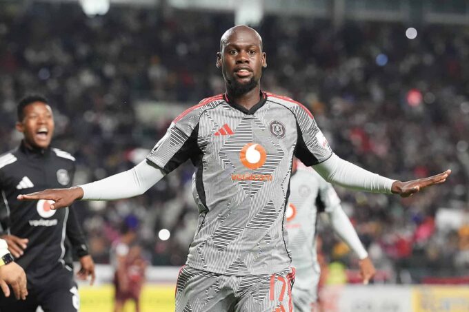 Evidence Makgopa of Orlando Pirates celebrates after scoring during the Betway Premiership 2025/26 game between Stellenbosch FC and Orlando Pirates at Athlone Stadium on 5 May 2026 © Nic Bothma/BackpagePix