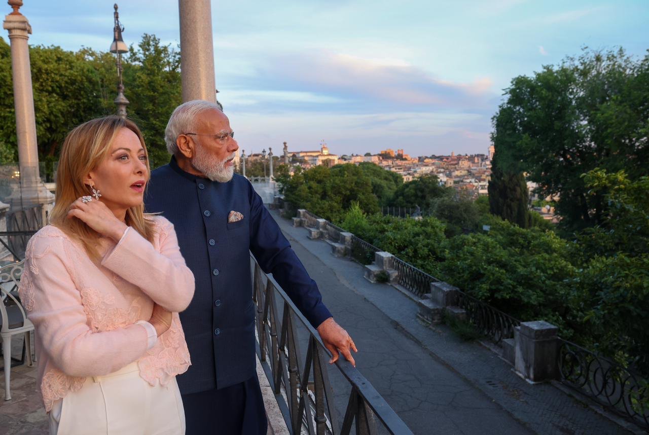 Indian Prime Minister Narendra Modi and Italian Prime Minister Giorgia Meloni meet in Rome on Wednesday as the two countries formally elevated their relationship to a Special Strategic Partnership. Photo: X/@narendramodi